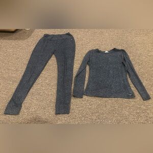 EUC! Danskin 2-pc jogger Set M Ribbed charcoal MSRP $68